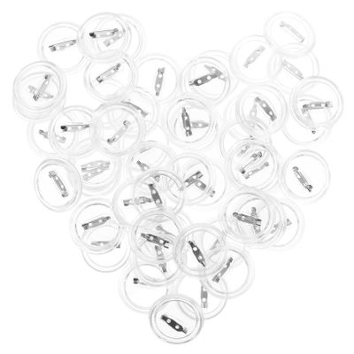 Cabilock 50pcs Clear Button Badge Kit for DIY Crafts Create Your Own Picture Pins with Acrylic Design Safe and Fun Badge Making Supply for Develop Crafting Skills and Creativity
