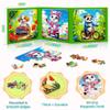 6 Themes in 1, 18 Jigsaw Magnetic Puzzles for Toddlers 3-5, Different Difficulty Levels Magnet Puzzle Books, Magnet Puzzle for Kids Ages 4-6, Magnetic Puzzles for Toddlers 3-5 view 2