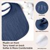 100% Cotton Muslin Baby Bibs 10-Pack Baby Drool Bibs for Unisex Baby Toddlers Infant Newborns Drooling and Teething(Blue Print) view 2