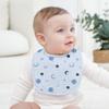 100% Cotton Muslin Baby Bibs 10-Pack Baby Drool Bibs for Unisex Baby Toddlers Infant Newborns Drooling and Teething(Blue Print) view 4