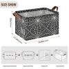 ALAZA Funny Spider Web Halloween Black Rectangular Closet Storage Box Storage Bin Basket Storage Cube with Leather Handles Nursery Storage Laundry Hamper 2 Piece view 3