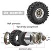 1.9" Beadlock Wheels and Tires for 1/10 RC Crawler TRX4 Axail SCX10 SCX10 III 90046 D90,1.9 RC Wheels 1.9 Beadlock Tires RC Rims,4 Packs (Titanium) view 2
