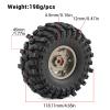 1.9" Beadlock Wheels and Tires for 1/10 RC Crawler TRX4 Axail SCX10 SCX10 III 90046 D90,1.9 RC Wheels 1.9 Beadlock Tires RC Rims,4 Packs (Titanium) view 4