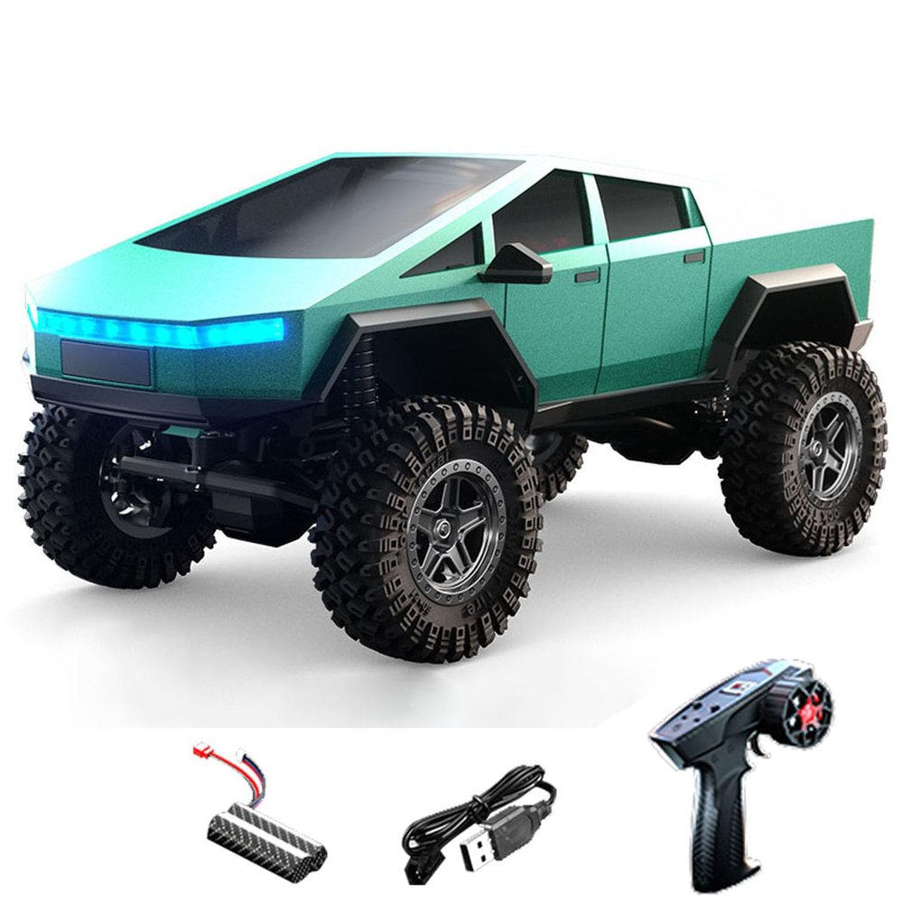 wheelfun 1/18 Scale Plastic Trailer Four Wheels Camper Trailer for C8818 Remote Control Rock Crawler Car Pickup Truck DIY Ornament Hobby Grade Model for Adult Hobby(Gray)