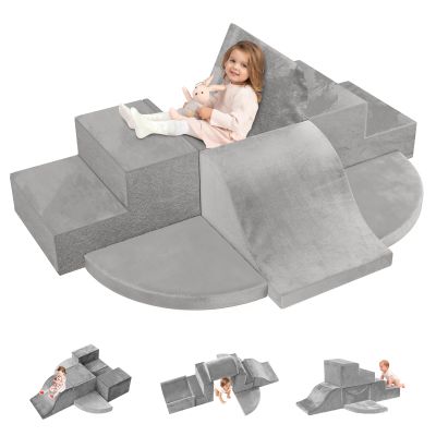 JWPEHOE 7-Piece Toddler Climbing Toys Indoor, Foam Climbing Blocks Soft Play Structures, Climbing Toys for 1 Year Old, Multi-Color Combinations Climbing Blocks, Indoor for Toddler1-3, Infant, Baby