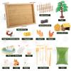 31 Pcs Zen Garden Kit for Desk, Mini Zen Sand Garden with Wooden Tray & Rake, Japanese Gift Set for Home, Office Desk Decor view 4