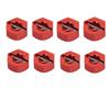 8pcs/Set Aluminum 12mm Wheel Hex Hubs Drive Adapter 5mm Thickness with 2x10mm pins for Redcat Axial HSP WLtoys Himoto Truck Model Car Upgrade Parts(Red) view 1