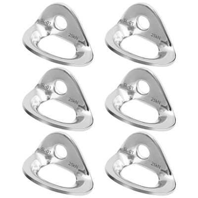 6-Pack Stainless Steel Climbing Hangers, 25Kn Load Capacity, for Mountaineering & Outdoor Climbing