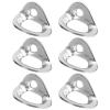 6-Pack Stainless Steel Climbing Hangers, 25Kn Load Capacity, for Mountaineering & Outdoor Climbing view 1