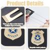 ORIGACH 4 Pcs Police Pretend Role Play Accessories Set - 2 Styles, Gold & Silver Cop Badges for Dress Up Halloween Costumes Accessories Gifts Treats Party Favors Supplies view 4