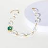 ZYIBPMSJKQCFK Bohemian Irregular Glass Necklace,white,40+7cm view 2