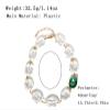 ZYIBPMSJKQCFK Bohemian Irregular Glass Necklace,white,40+7cm view 4