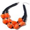 Bohemian Multi-Layer Resin Vintage Necklace,Purple,43+8CM view 2