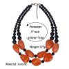 Bohemian Multi-Layer Resin Vintage Necklace,Purple,43+8CM view 4