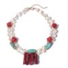 ZYIBPMSJKQCFK Retro Multi-Layer Irregular Bead Simple Necklace For Women,white,44+7cm view 1
