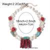 ZYIBPMSJKQCFK Retro Multi-Layer Irregular Bead Simple Necklace For Women,white,44+7cm view 3