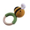 GALPADA 1Pc Knitted Bee Shaped Hand Rattle Plaything Safe Portable Sensory Chic for Boys Comforting Lightweight Design view 1