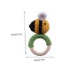 GALPADA 1Pc Knitted Bee Shaped Hand Rattle Plaything Safe Portable Sensory Chic for Boys Comforting Lightweight Design view 2