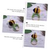 GALPADA 1Pc Knitted Bee Shaped Hand Rattle Plaything Safe Portable Sensory Chic for Boys Comforting Lightweight Design view 4