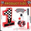 16 Inch Number 1 Race Car Pinata with 16 Inch Piata Stick Blindfold Confetti for Boy Girl Kids 1st Birthday Party Decorations(1st) view 2