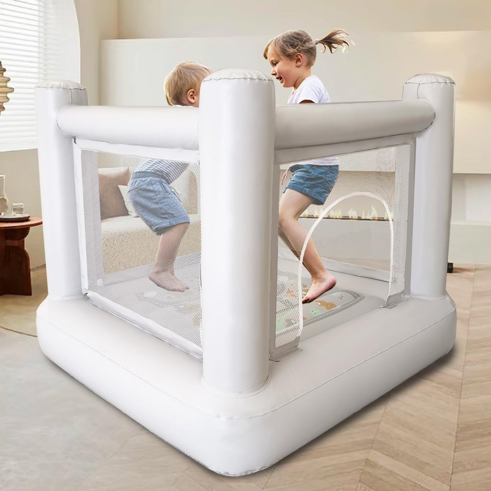 Dream Castle Mini Bounce House,Electric Pump Toddler Bounce House for Kids 3-6 Kid,Indoor or Outdoor Playhouse,Bouncy Castle Commercial PVC Materials55 * 55inch