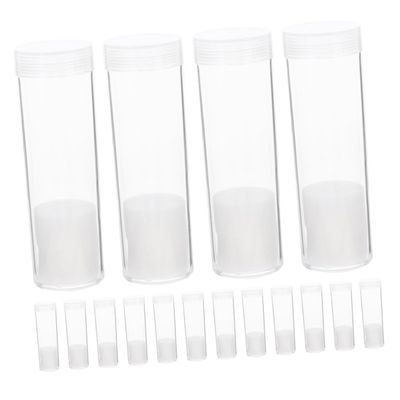 Angoily 20pcs Coin Storage Tubes with Lids Compact Plastic Holders for Coins Clear Design for Easy Viewing and Organization Portable Protection for Collectors