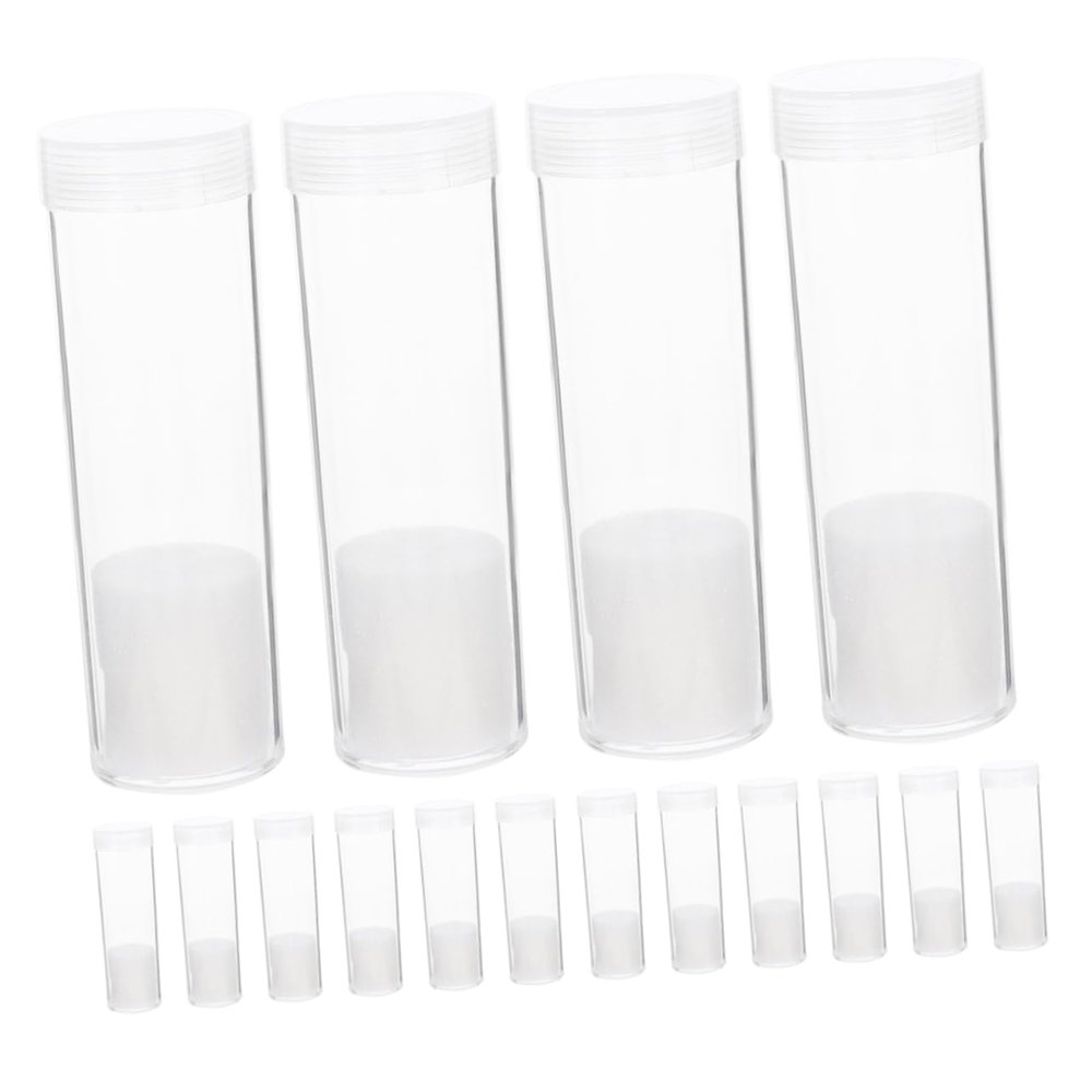 Angoily 20pcs Coin Storage Tubes with Lids Compact Plastic Holders for Coins Clear Design for Easy Viewing and Organization Portable Protection for Collectors