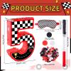 16 Inch Number 5 Race Car Pinata with 16 Inch Piata Stick Blindfold Confetti for Boy Girl Kids 5th Birthday Party Decorations(5th) view 2