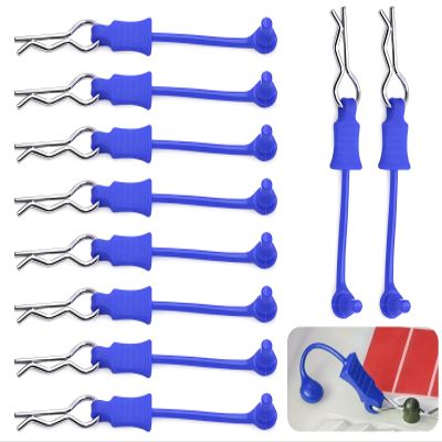 10Pcs RC Body Clips W/Pull Tabs R Pins Universal Shell Replacement Parts for 1/7 1/8 TRAXXAS ARRMA Axial Losi Redcat HPI Exceed Rc Car Crawler Truck Buggy Drone (Blue)