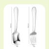 SEELLODGE Silverware Flatware Cutlery Set, 2/8/12/16/20/24 Piece 304 Stainless Steel Spoons & Forks Set, Flat-head Soup Spoons, Creative Cartoon Tableware(Blue,12 Piece set for 6) view 2