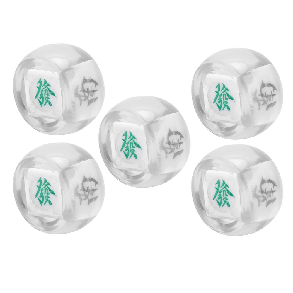 RiToEasysports 5pcs Mahjong Wind Direction Cube Small Portable Ball Cube for Mahjong Players and Casual Drinking Games (Transparent)
