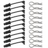10Pcs RC Body Clips W/Pull Tabs R Pins Universal Shell Replacement Parts for 1/7 1/8 TRAXXAS ARRMA Axial Losi Redcat HPI Exceed Rc Car Crawler Truck Buggy Drone (Black) view 1