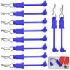 10Pcs RC Body Clips W/Pull Tabs R Pins Universal Shell Replacement Parts for 1/10 1/12 1/14 TRAXXAS ARRMA Axial Losi Redcat HPI Exceed Rc Car Crawler Truck Buggy Drone (Blue) view 1