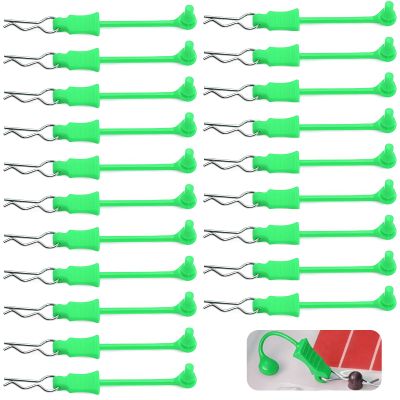 20Pcs RC Body Clips W/Pull Tabs R Pins Universal Shell Replacement Parts for 1/10 1/12 1/14 TRAXXAS ARRMA Axial Losi Redcat HPI Exceed Rc Car Crawler Truck Buggy Drone (Green)