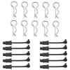 10Pcs RC Body Clips W/Pull Tabs R Pins Universal Shell Replacement Parts for 1/10 1/12 1/14 TRAXXAS ARRMA Axial Losi Redcat HPI Exceed Rc Car Crawler Truck Buggy Drone (Black) view 2