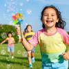 Bubble Machine, Illuminated Toy with Music, Adjustable 3 Speed Mill Bubble Toy Ideal for Outdoor Activities in Beach and Yard view 2