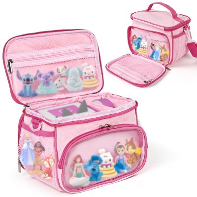Kowenlic Carrying Case Compatible with Little Tikes Story Dream Machine Starter, Storage Carry Bag Compatible with Toniebox Starter Set, Storage Case for Tonie Figures, for Storybook-pink (Bag Only)