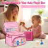 Kowenlic Carrying Case Compatible with Little Tikes Story Dream Machine Starter, Storage Carry Bag Compatible with Toniebox Starter Set, Storage Case for Tonie Figures, for Storybook-pink (Bag Only) view 2