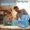 Kowenlic Carrying Case Compatible with Little Tikes Story Dream Machine Starter, Carry Bag Compatible with Toniebox Starter Set, Storage Case for Tonie Figures, for Storybook-blue (Bag Only) view 3