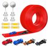 Flexible Race Track for Kids Starter Set - 20FT Flex Race Car Ramp Track, Rolls Up Portable DIY Racetrack Compatible with Hot Wheels & Diecast 1/64th Cars view 1