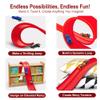 Flexible Race Track for Kids Starter Set - 20FT Flex Race Car Ramp Track, Rolls Up Portable DIY Racetrack Compatible with Hot Wheels & Diecast 1/64th Cars view 4