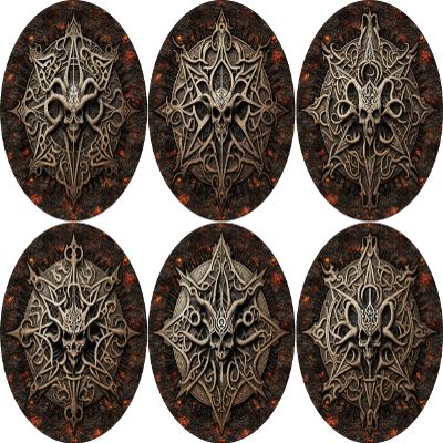 40K Neoprene Objective Marker Set - Chapter Approved 2025 - 7.57" (Demonic Seal)