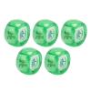 RiToEasysports Mahjong Wind Direction Cube, Small Portable 5pcs Transparent Green Ball Cube for Players and Casual Drinking Games view 1