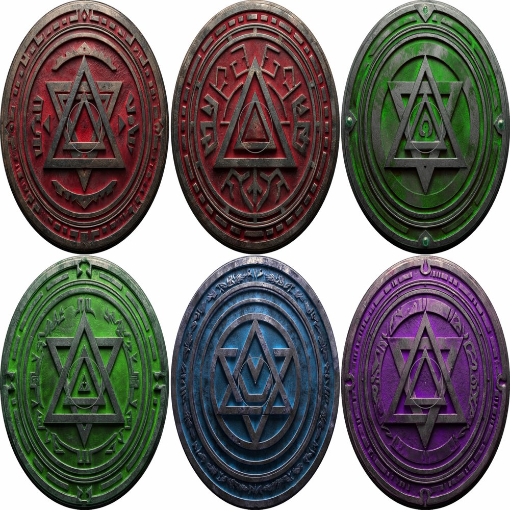 40K Neoprene Objective Marker Set - Chapter Approved 2025 - 7.57" (Glyph)