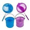 BESPORTBLE 1 Set Telescopic Fishing Net with Collapsible Folding Beach Bucket Durable Stainless Steel Design for Outdoor Nature Exploration Beach Essentials view 1