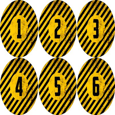 40K Neoprene Objective Marker Set - Chapter Approved 2025 - 7.57" (Hazard Zone)