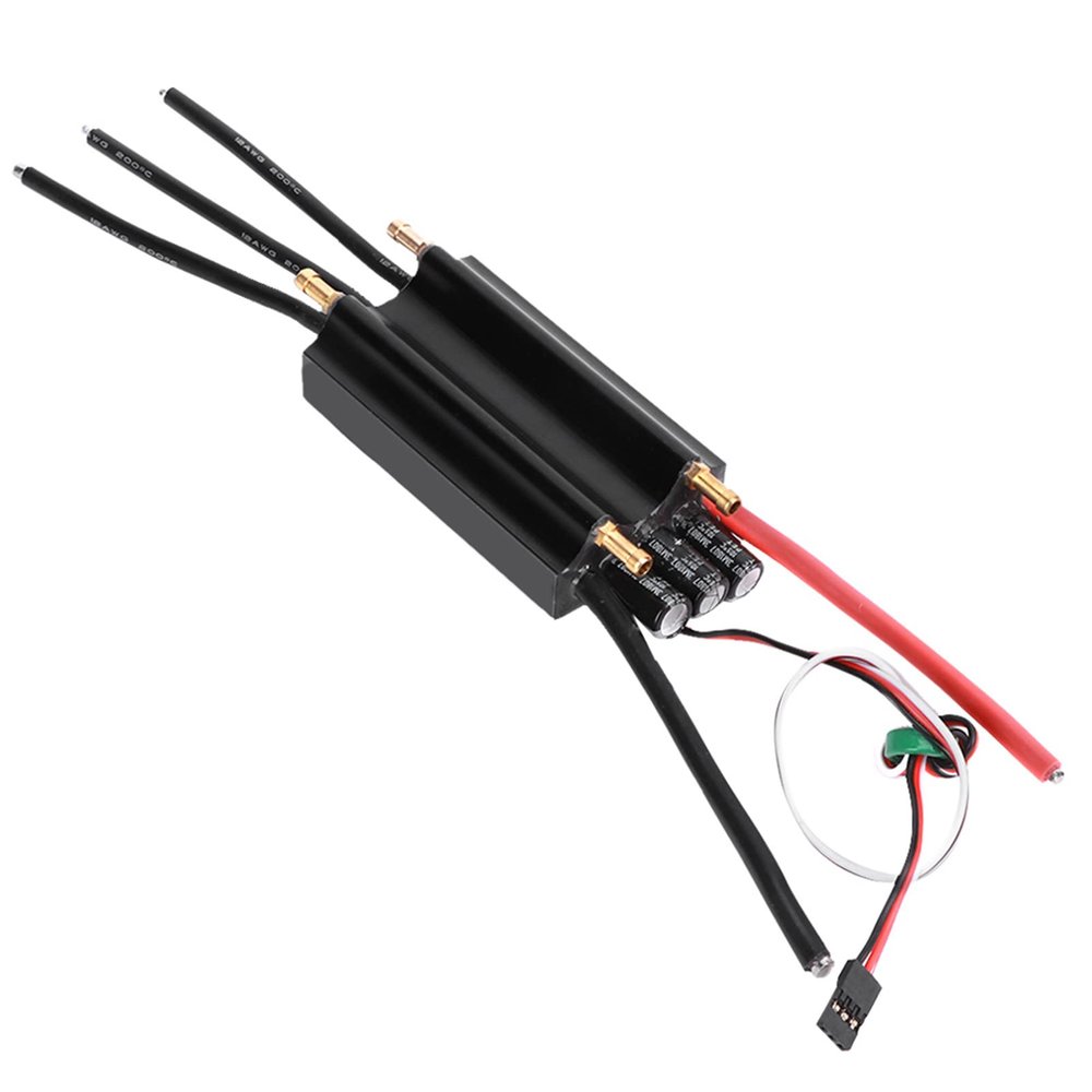 120A Brushless ESC for RC Boat, Performance Electronic Speed Controller with Dual Channel Drainage, BEC, Metal for Durability