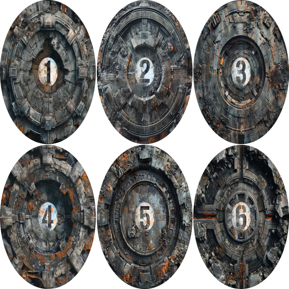 40K Neoprene Objective Marker Set - Chapter Approved 2025 - 7.57" (Forge)