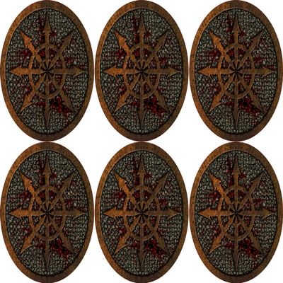 40K Neoprene Objective Marker Set - Chapter Approved 2025 - 7.57" (Chaos Altar)
