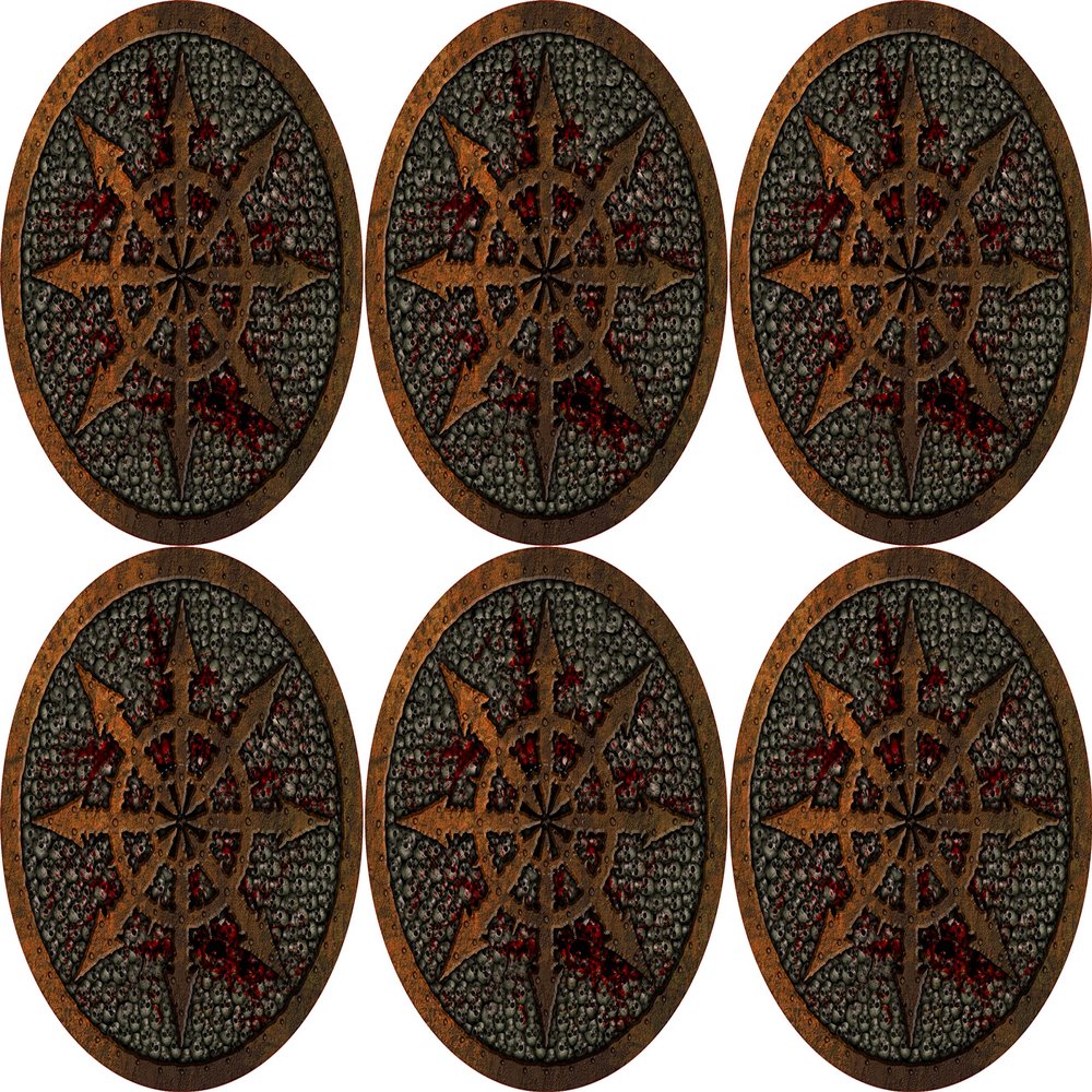 40K Neoprene Objective Marker Set - Chapter Approved 2025 - 7.57" (Chaos Altar)